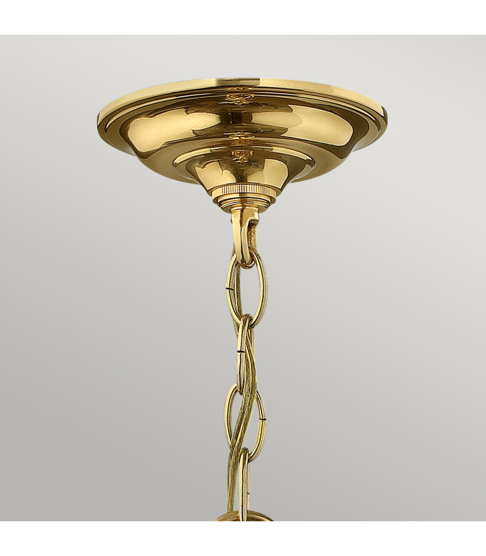 Gentry 3 Light Small Ceiling Lantern Pendant Polished Brass E14-2
