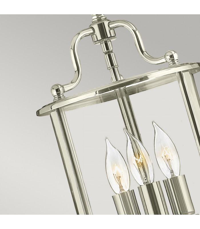 Gentry 3 Light Small Ceiling Lantern Pendant Polished Brass E14-3