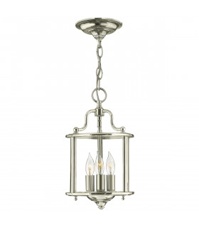 Gentry 3 Candle Small Pendant Light - Polished Nickel-1