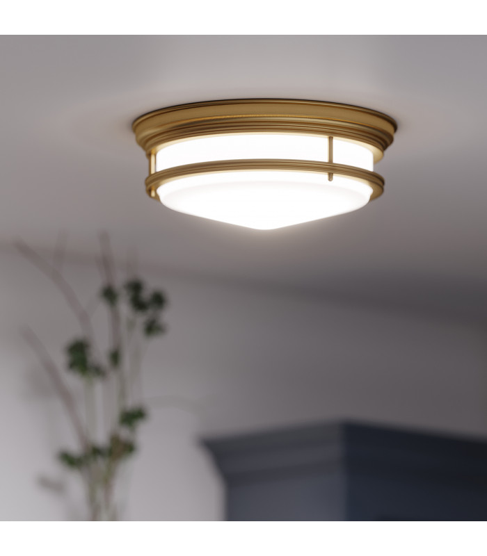 Hadley 3 Light Semi Flush Ceiling Light Brushed Bronze E27-5