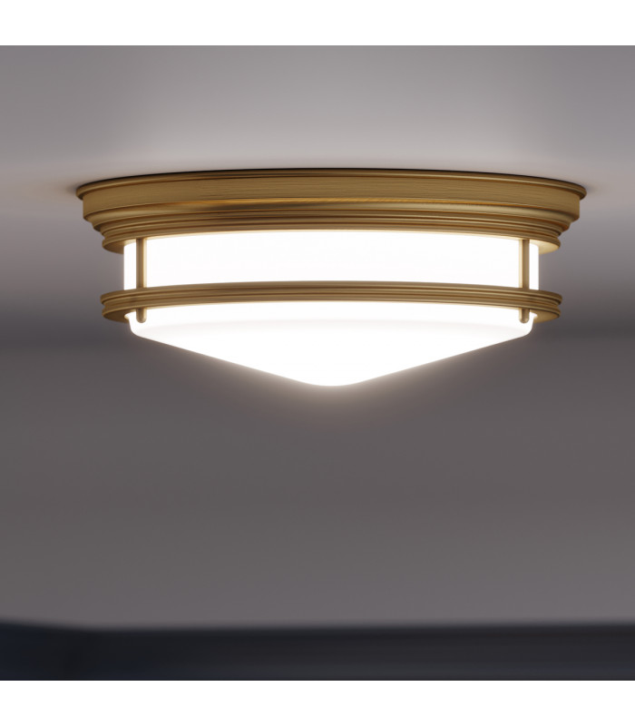 Hadley 3 Light Semi Flush Ceiling Light Brushed Bronze E27-6