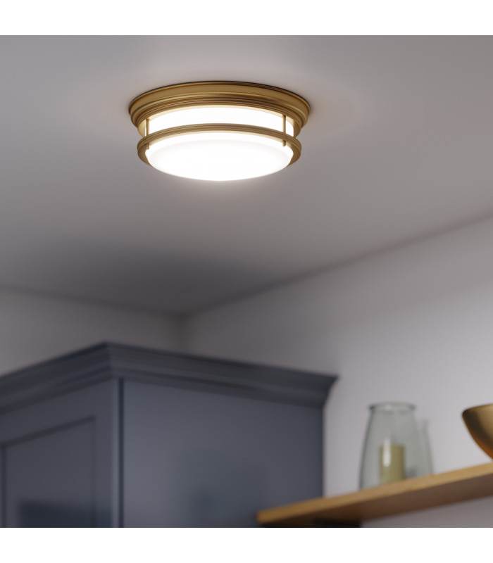 Hadley 3 Light Semi Flush Ceiling Light Brushed Bronze E27-7