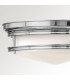Hadley 3 Light Semi Flush Ceiling Light Chrome E27-3