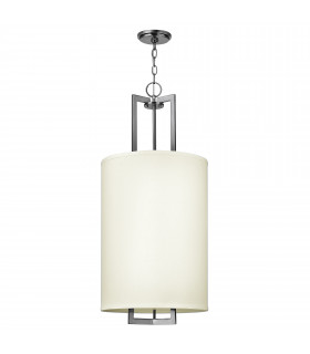 Hinkley Hampton Cylindrical Pendant Light 3x E27 Antique Nickel