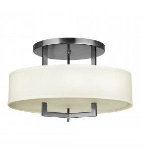 Hampton 3 Light Semi Flush Ceiling Light Antique Nickel E27-1