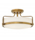Harper 3 Light Medium Semi Flush Heritage Brass