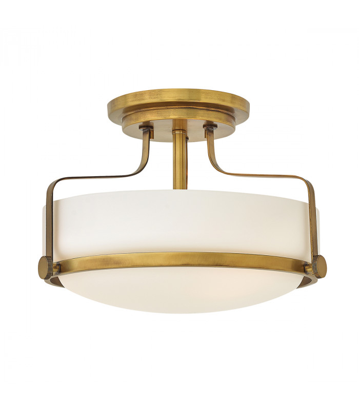 Harper 3 Light Small Semi Flush Heritage Brass-1