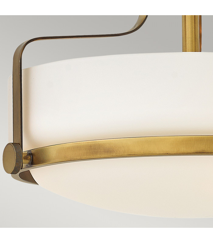 Harper 3 Light Small Semi Flush Heritage Brass-4