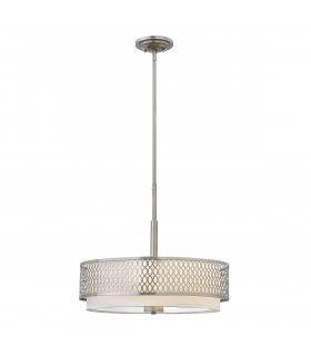 Hinkley Fredrick Ramond Jules 3 Light Pendant / Semi-Flush Brushed Nickel-1