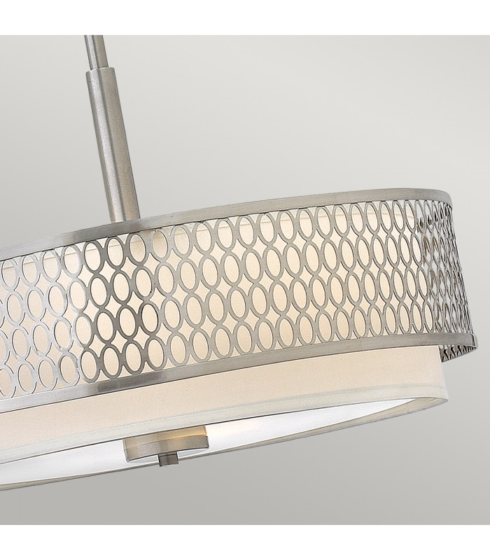 Hinkley Fredrick Ramond Jules 3 Light Pendant / Semi-Flush Brushed Nickel-2