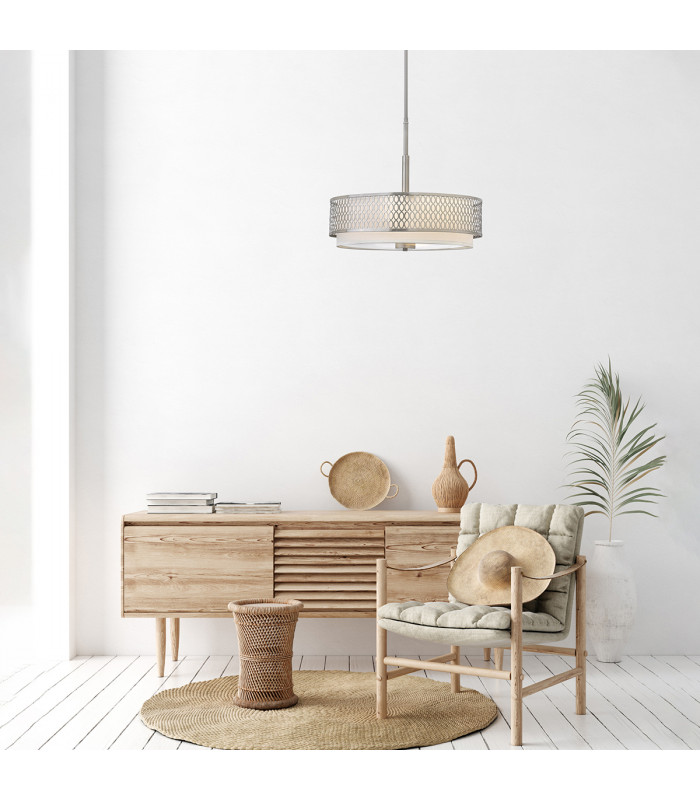 Hinkley Fredrick Ramond Jules 3 Light Pendant / Semi-Flush Brushed Nickel-4