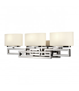 Lanza 3 Light Bathroom Over Mirror Wall Light Polished Chrome IP44 G9