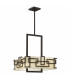 Hinkley Lanza Pendant Light Patterned Shade 3x E27 Oil Rubbed Bronze