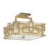 Lanza 3 Light Semi Flush Mount Ceiling Light Brushed Bronze E27-1