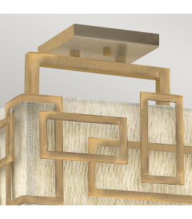 Lanza 3 Light Semi Flush Mount Ceiling Light Brushed Bronze E27-2