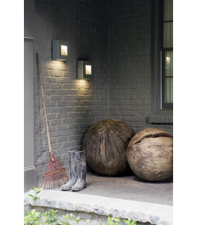 Luna LED 2 Light Outdoor Wall Light Satin Black IP44-2