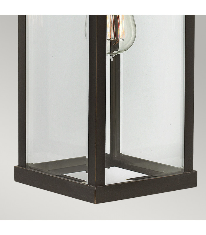 Manhattan 1 Light Outdoor Large Wall Lantern Light Oil Rubbed Bronze IP44 E27-4