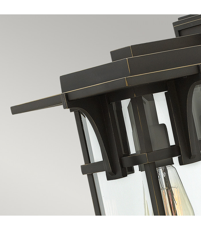 Manhattan 1 Light Outdoor Medium Wall Lantern Light Oil Rubbed Bronze IP44 E27-3