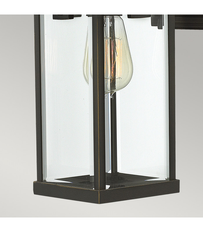Manhattan 1 Light Outdoor Medium Wall Lantern Light Oil Rubbed Bronze IP44 E27-4