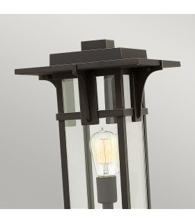 Manhattan 1 Light Outdoor Pedestal Light Oil Rubbed Bronze IP44 E27-2