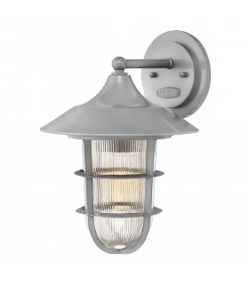 Marina 1 Light Medium Outdoor Wall Lantern Silver IP44 E27