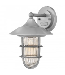Marina 1 Light Small Outdoor Wall Lantern Silver IP44 E27