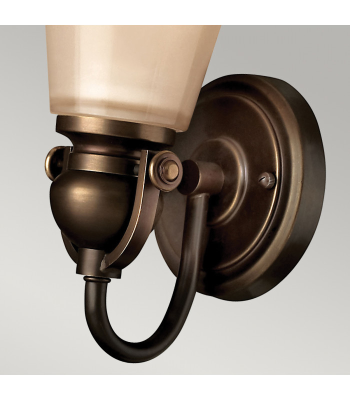 Mayflower 1 Light Wall Light Olde Bronze Glass Shade E27-2