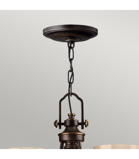 Mayflower Multi Arm Chandelier 3 Light Olde Bronze Finish E27-2