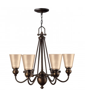 Mayflower 6 Light Multi Arm Chandelier Olde Bronze Finish E27-1