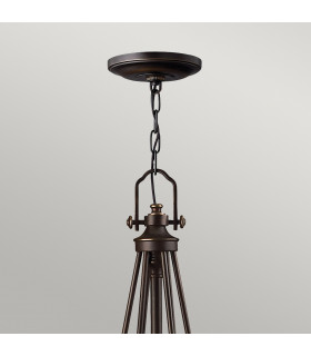 Mayflower 6 Light Multi Arm Chandelier Olde Bronze Finish E27-2