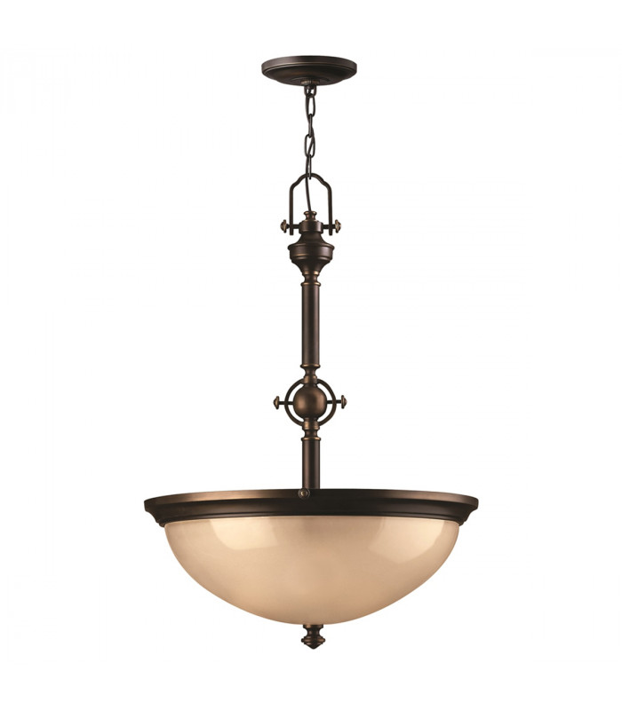 Mayflower 3 Light Ceiling Pendant Bronze E27-1