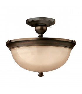 Mayflower 3 Light Semi Flush Ceiling Light Olde Bronze E27-1