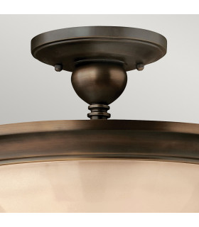 Mayflower 3 Light Semi Flush Ceiling Light Olde Bronze E27-2