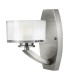 Meridian 1 Light Wall Light Brushed Nickel Glass Shade G9-1