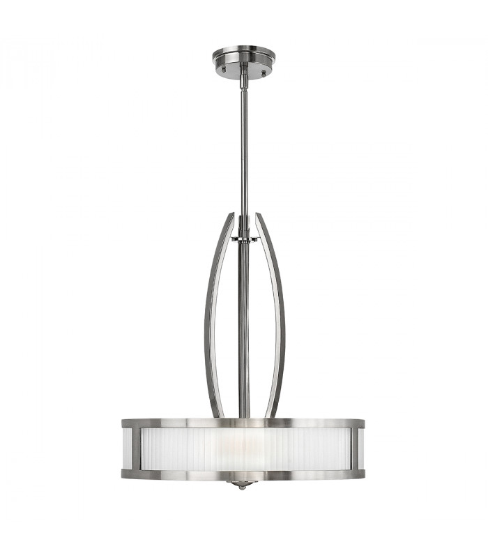 Meridian 3 Light Ceiling Pendant Brushed Nickel E27-1