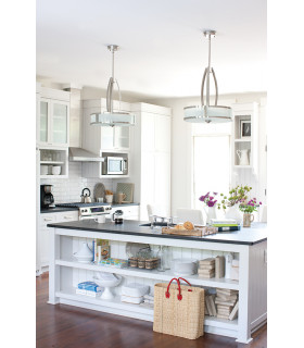 Meridian 3 Light Ceiling Pendant Brushed Nickel E27-2