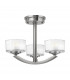 Meridian 3 Light Semi Flush Multi Arm Ceiling Light Brushed Nickel G9-1