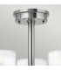 Meridian 3 Light Semi Flush Multi Arm Ceiling Light Brushed Nickel G9-2