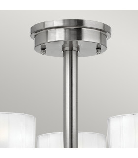 Meridian 3 Light Semi Flush Multi Arm Ceiling Light Brushed Nickel G9-2
