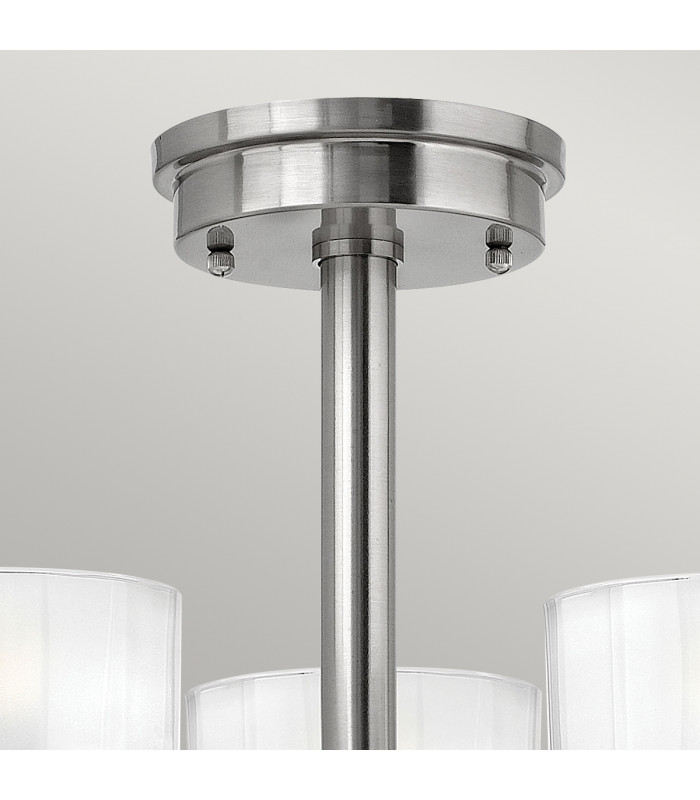 Meridian 3 Light Semi Flush Multi Arm Ceiling Light Brushed Nickel G9-2