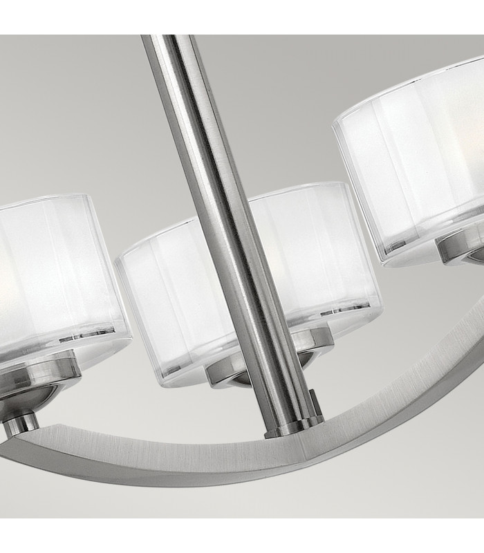 Meridian 3 Light Semi Flush Multi Arm Ceiling Light Brushed Nickel G9-3