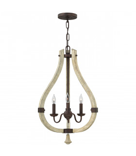 Middlefield Chandelier 3 Light Iron Rust Finish E14-1