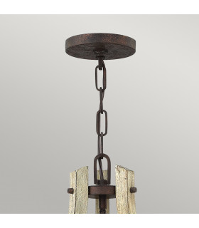 Middlefield Chandelier 3 Light Iron Rust Finish E14-2