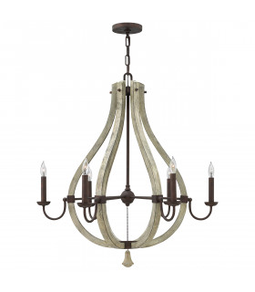 Middlefield 6 Light Chandelier Iron Rust Finish E14-1