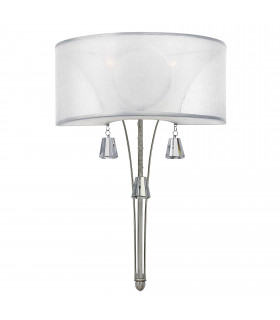 Mime 2 Light Indoor Wall Light Brushed Nickel E14