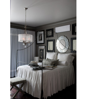 Mime 3 Light Multi Arm Ceiling Pendant Chandelier Brushed Nickel E14-2