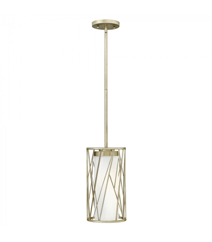 Nest 1 Light Ceiling Pendant Silver Leaf E27