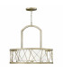 Nest 3 Light Ceiling Pendant Chandelier Silver Leaf E27