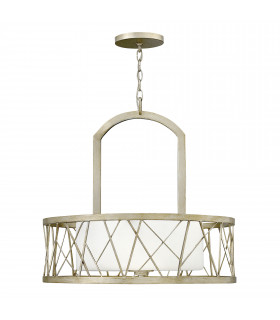 Nest 3 Light Ceiling Pendant Chandelier Silver Leaf E27