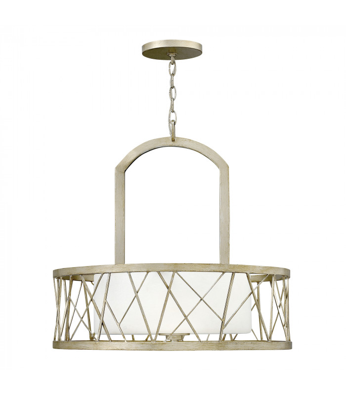 Nest 3 Light Ceiling Pendant Chandelier Silver Leaf E27